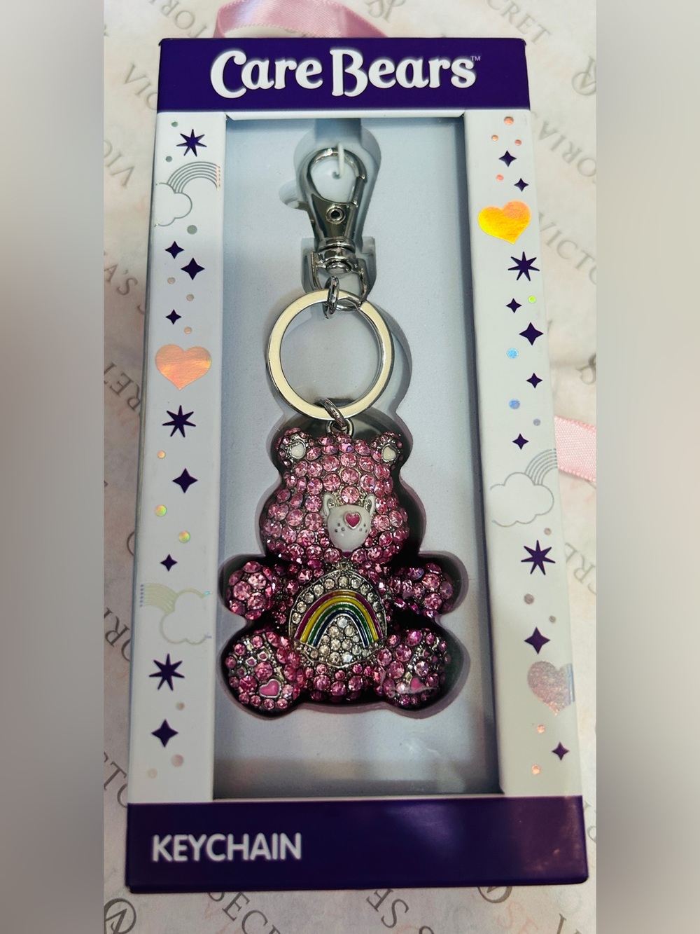 Care Bears Pink Bling Keychain
